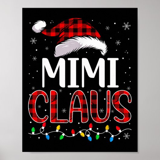 Mimi Claus Kerstverlichting Overeenkomend Familie  Poster (Voorkant)