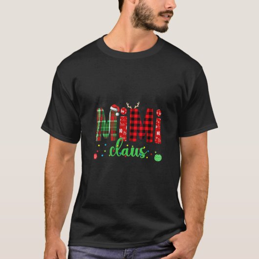 Mimi Claus Mimi Oma Kerstmis Mimi Oma Xma T-shirt (Voorkant)