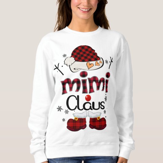 Mimi Claus Red Pset Grandma Gift Trui (Voorkant)