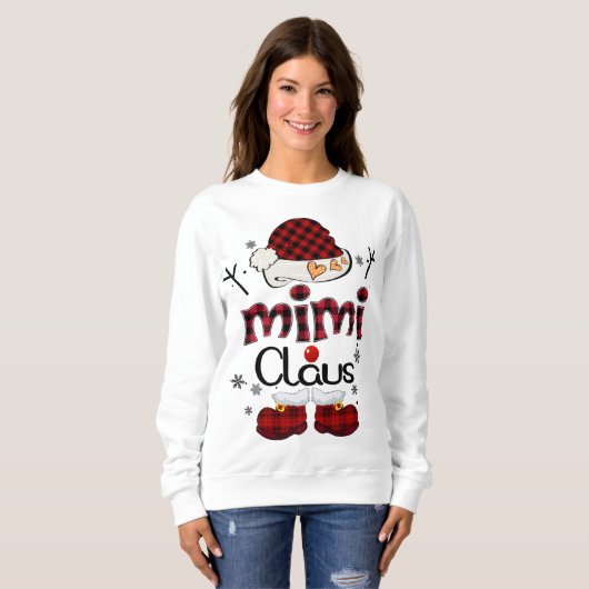 Mimi Claus Red Pset Grandma Gift Trui (Voorkant volledig)