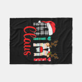 Mimi Claus Reindeer Christmas  Fleece Deken (Voorkant (Horizontaal))