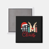 Mimi Claus Rendier Kerstmis Magneet (Voorkant / Achterkant)