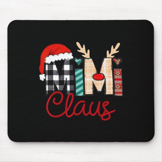 Mimi Claus Rendier Kerstmis Muismat (Voorkant)