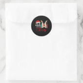 Mimi Claus Rendier Kerstmis Ronde Sticker (Tas)