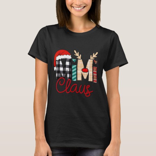 Mimi Claus Rendier Kerstmis T-shirt (Voorkant)