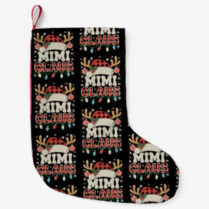 Mimi Claus Rode Buffalo Plaid Kerstverlichting Ker Kleine Kerstsok