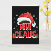 Mimi Claus Shirt Group Matching Family Christmas Kaart (Gele Bloem)