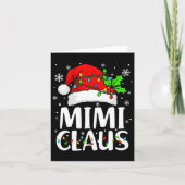 Mimi Claus Shirt kerstlampjes Pajama Familie Ma Kaart (Voorkant)