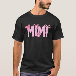 Mimi Coquette Bow Roze Esthetische Moederdag Mimi T-shirt