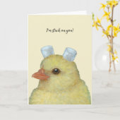 Mimi de Marshmallow Peep kaart (Gele Bloem)