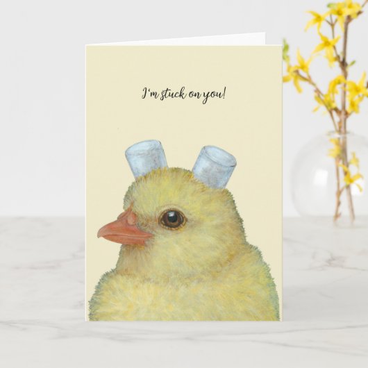 Mimi de Marshmallow Peep kaart (Gele Bloem)