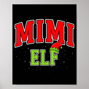 Mimi Elf Kerstmis Familie Matching Groep Xmas Groo Poster