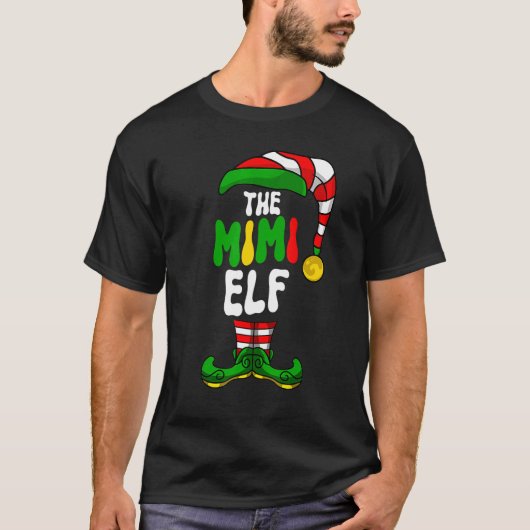 Mimi Elf Pajama Matching Group Kerstfeestdag G T-shirt (Voorkant)