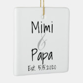 Mimi en Papa First Grandchild Ornament (Rechts)