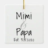Mimi en Papa First Grandchild Ornament (Achterkant)