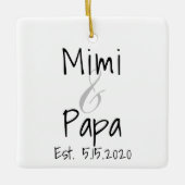 Mimi en Papa First Grandchild Ornament (Voorkant)