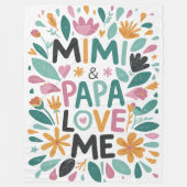 Mimi en Papa houden van me Fleece Deken (Voorkant)