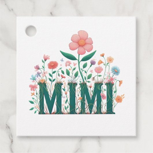 Mimi Floral Bedankjes Labels (Voorkant)
