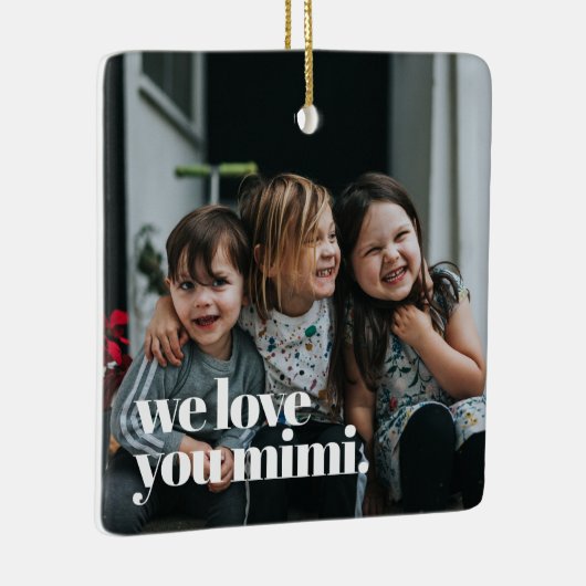 Mimi Foto Kerstboom Keramisch Ornament (Rechts)