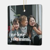 Mimi Foto Kerstboom Keramisch Ornament (Links)