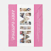 Mimi fotocollage brief uitsnede oma verjaardag fleece deken (Voorkant)