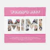 Mimi fotocollage brief uitsnede oma verjaardag fleece deken (Voorkant (Horizontaal))