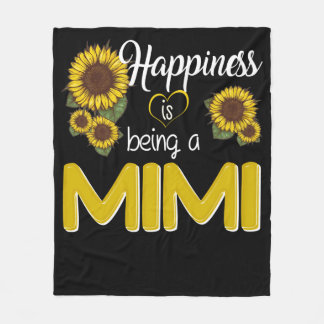 Mimi Gift | Geluk is een MiMi-zonnebloem Fleece Deken
