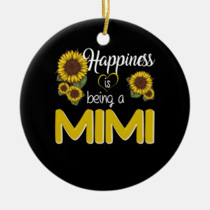 Mimi Gift Geluk is een MiMi-zonnebloem Keramisch Ornament