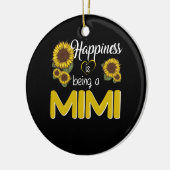Mimi Gift | Geluk is een MiMi-zonnebloem Keramisch Ornament (Links)