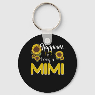 Mimi Gift | Geluk is een MiMi-zonnebloem Sleutelhanger