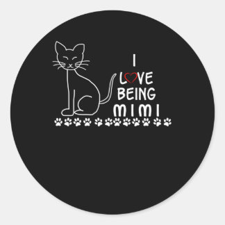 Mimi Gift | Ik ben graag Mimi Cat Lovely Ronde Sticker