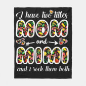 Mimi Gift | Ik heb twee titels: mama en Mimi Fleece Deken (Voorkant)
