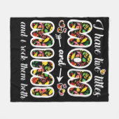 Mimi Gift | Ik heb twee titels: mama en Mimi Fleece Deken (Voorkant (Horizontaal))