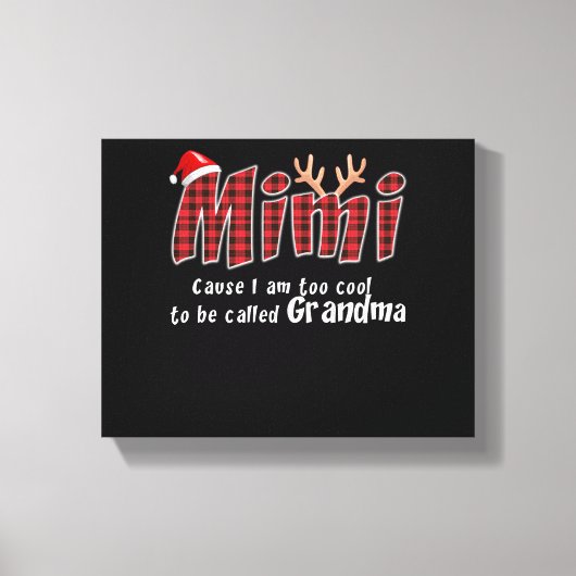 Mimi Gift |Mimi Kerstmis Grootma Mimi Lover Canvas Afdruk (Voorkant)