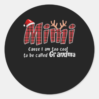 Mimi Gift |Mimi Kerstmis Grootma Mimi Lover Ronde Sticker