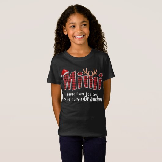 Mimi Gift |Mimi Kerstmis Grootma Mimi Lover T-shirt (Voorkant volledig)
