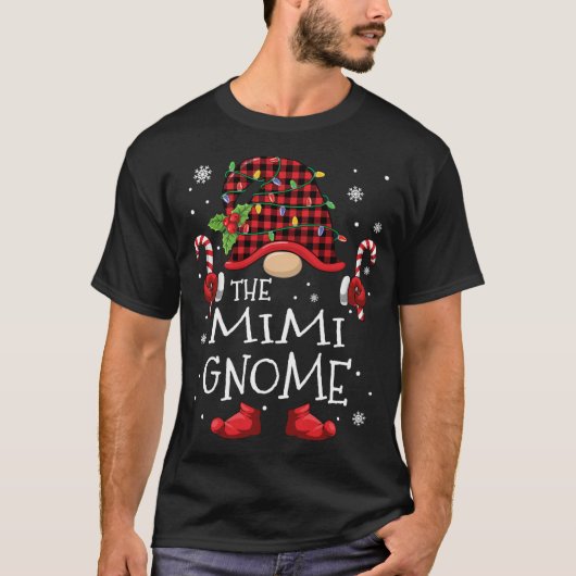 Mimi Gnome Buffalo met kerstboomfamilie Xma T-shirt (Voorkant)