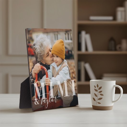 Mimi & Grandchild Script Naam Foto Bewaaradres Fotoplaat