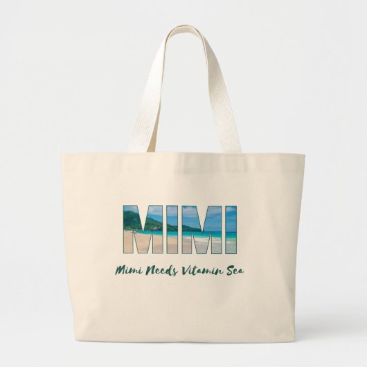 "Mimi heeft vitamine Zee nodig" Canvas tas met str (Voorkant)