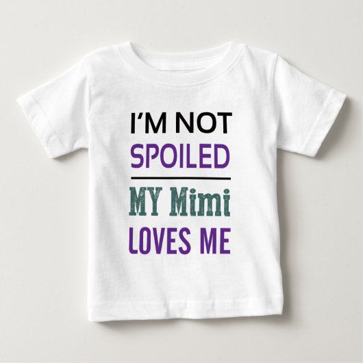 Mimi houdt van me Baby T-shirt (Voorkant)