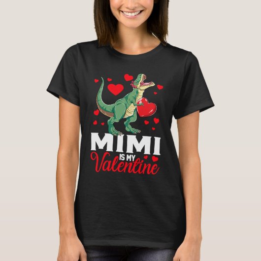 Mimi Is My Valentine rex Saurus Happy Valentines D T-shirt (Voorkant)