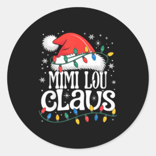 Mimi Lou Claus Grappige Kerstmis Kerst Oma Holida Ronde Sticker