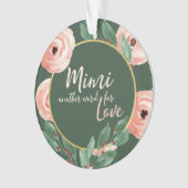 Mimi Love Floral Berry Roos met Foto Ornament (voorkant)