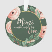 Mimi Love Floral Berry Roos met Foto Ornament (voorkant)