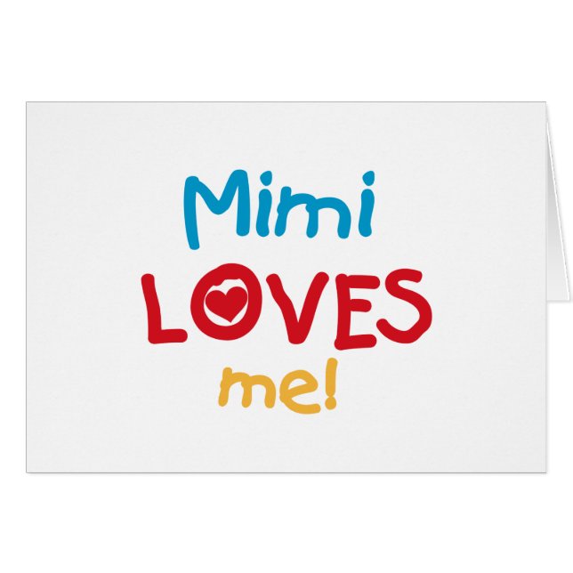 Mimi Loves Me T-shirts en geschenken (Voorkant Horizontaal)