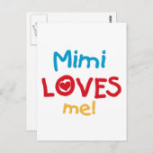 Mimi Loves Me T-shirts en geschenken Briefkaart (Voorkant / Achterkant)