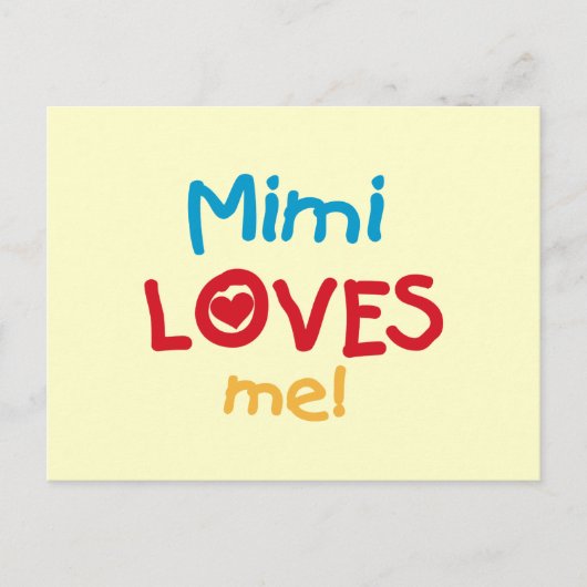 Mimi Loves Me T-shirts en geschenken Briefkaart (Voorkant)