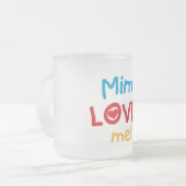 Mimi Loves Me T-shirts en geschenken Matglas Koffiemok (Voorkant links)