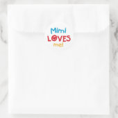 Mimi Loves Me T-shirts en geschenken Ronde Sticker (Tas)
