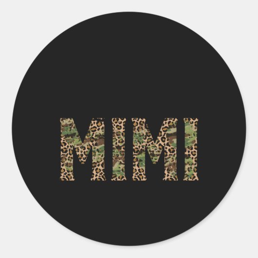 Mimi Luipaard Oma Mimi van Mimi Ronde Sticker (Voorkant)
